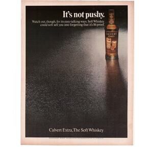 Calvert Extra Blended Whiskey Magazine Advertisement Vintage Color 1969 Soft